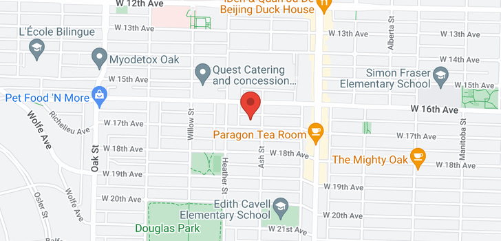 map of 639 W 17TH AVENUE